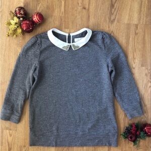 Loft Jewel Collared Sweater